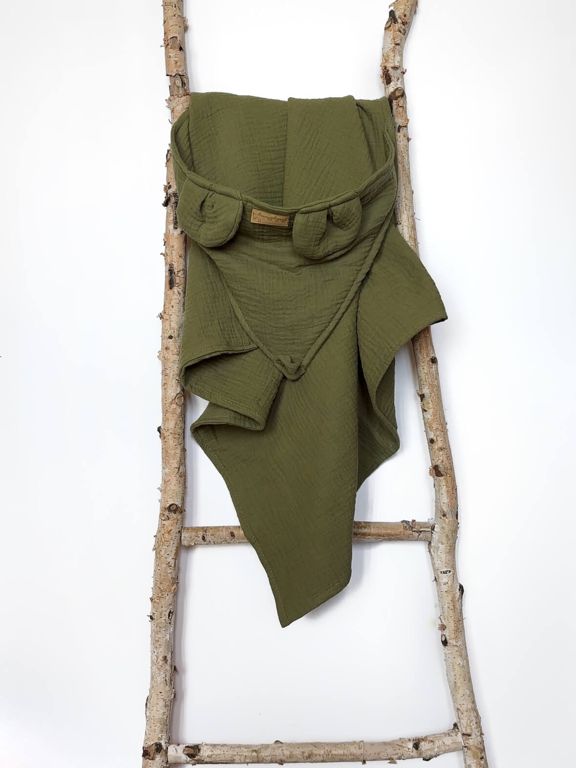 Duplagéz kapucnis törölköző - army green